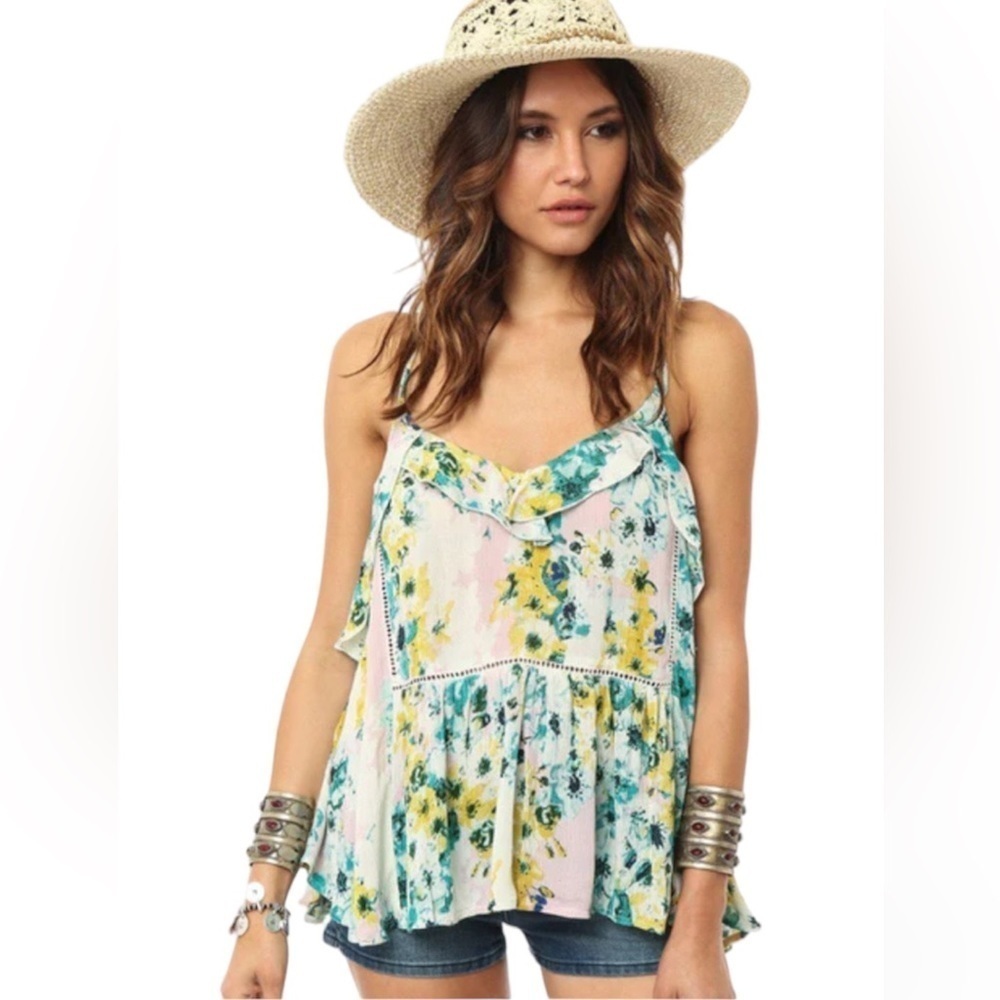 O'Neill Iveta Floral Print Tank Top - Large